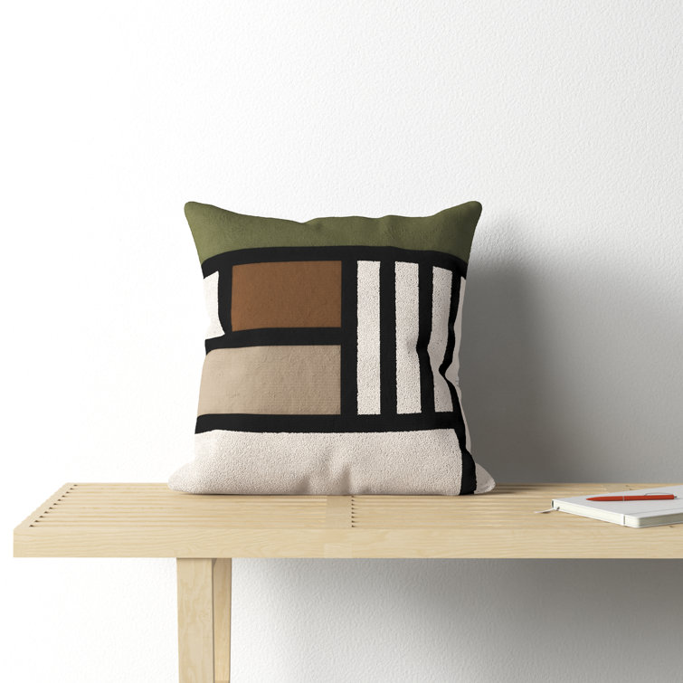 Kaia Geometric Cotton Throw Pillow & Reviews AllModern